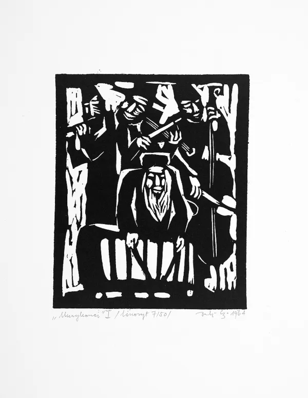 Jerzy Duda Gracz, Muzykanci I, z cyklu Judaica, 1964