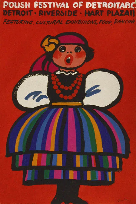 Waldemar Świerzy, Polish Festival of Detroit... (projekt  plakatu)