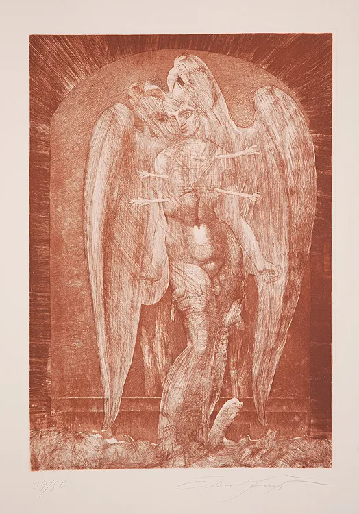 Ernst Fuchs, Św. Sebastian - Anioł