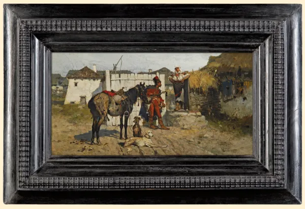 Józef Brandt, ZALOTY. KOZAK I DZIEWCZYNA, ok. 1870