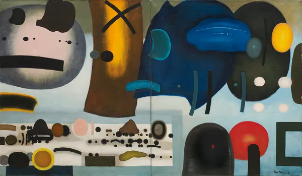 Jan Tarasin, SYTUACJA NIEWYJAŚNIONA (dyptyk), 1991