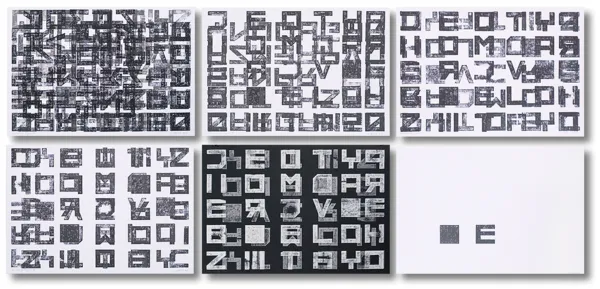 Grażyna Bartnik, Cykl Obrazy kontrolne Enigma (sześć grafik), 2009