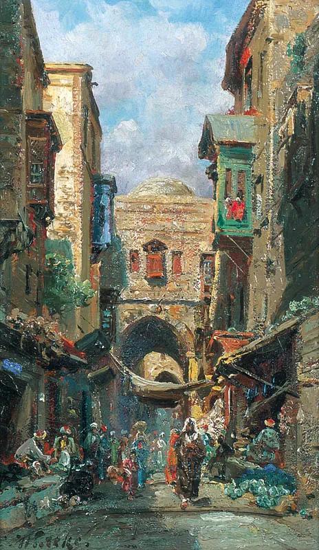 Carl Wuttke, Ulica Dawida w Jerozolimie, ok. 1890