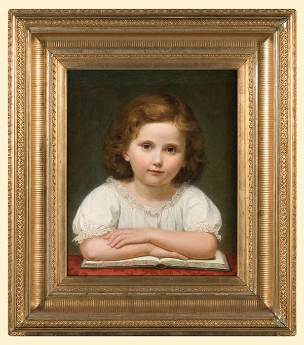 Augusta Ludwig, DZIEWCZYNKA NAD KSIĄŻKĄ, 1865