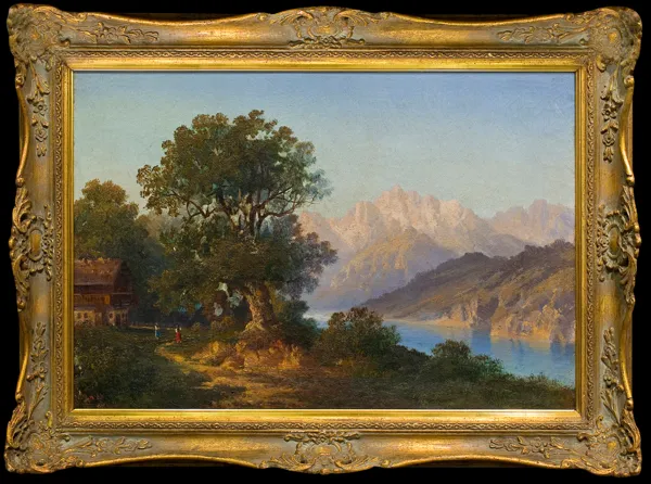 Hermann Bennekenstein, KRAJOBRAZ GÓRSKI Z JEZIOREM