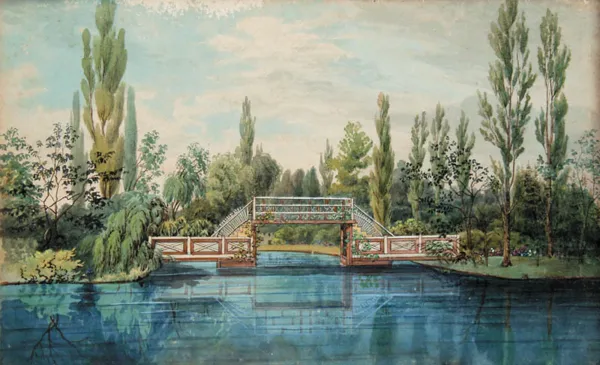 Maciej Bogusz Zygmunt Stęczyński, WIDOK PARKU W TUŁUKOWIE, 1848  