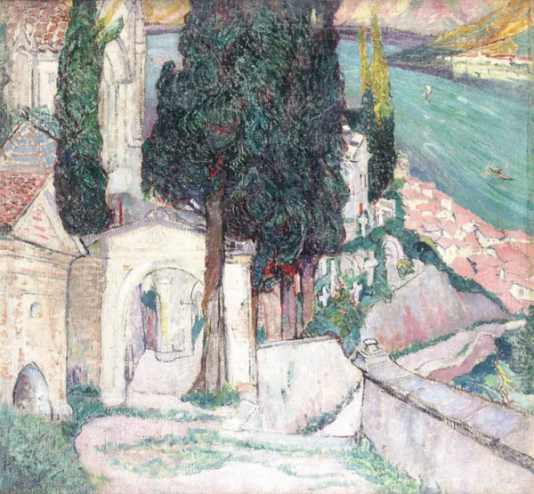 Mela - (Melania Mutermilch) Muter, Pejzaż ze Szwajcarii (Morcote), 1915