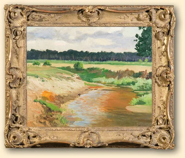 Michał Gorstkin Wywiórski, KRAJOBRAZ ZE STRUMIENIEM, 1900-1915