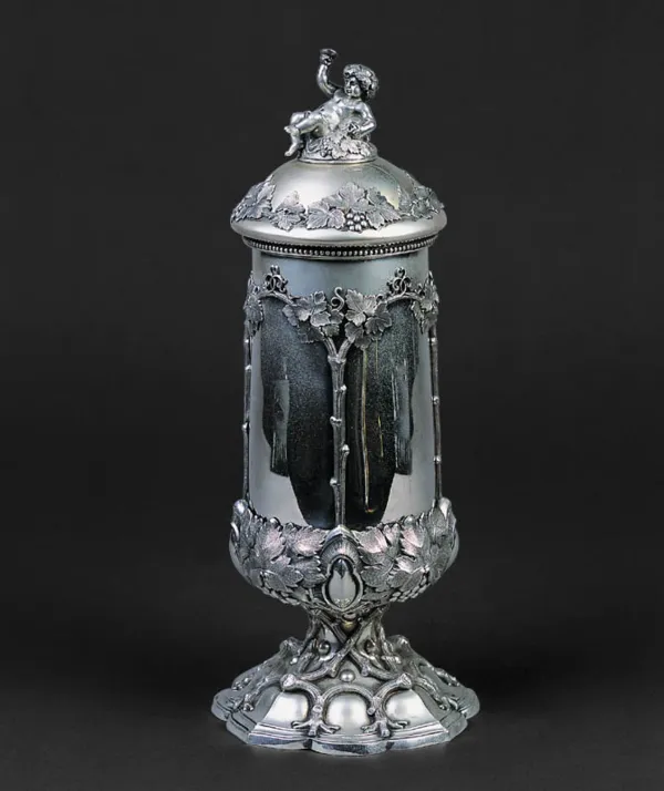 Autor nierozpoznany, Puchar z pokrywą, ok. 1850