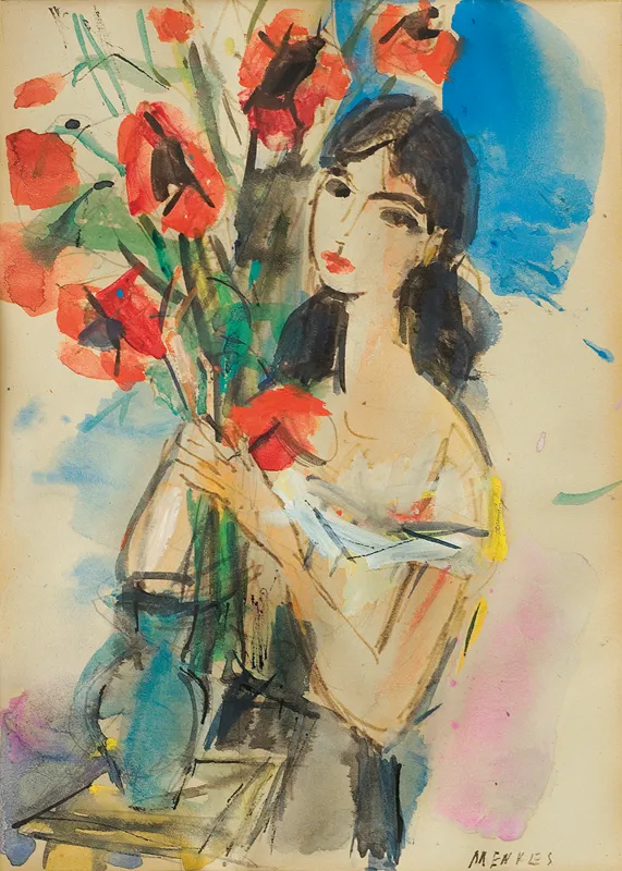 Zygmunt Menkes, DZIEWCZYNA Z MAKAMI, ok. 1960 