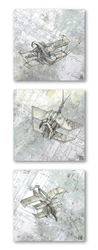 Daniel  Chazme Kaliński, Bez tytułu (tryptyk), 2010