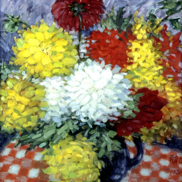 Gustaw A. H. Rau, Dalie w wazonie, 1935