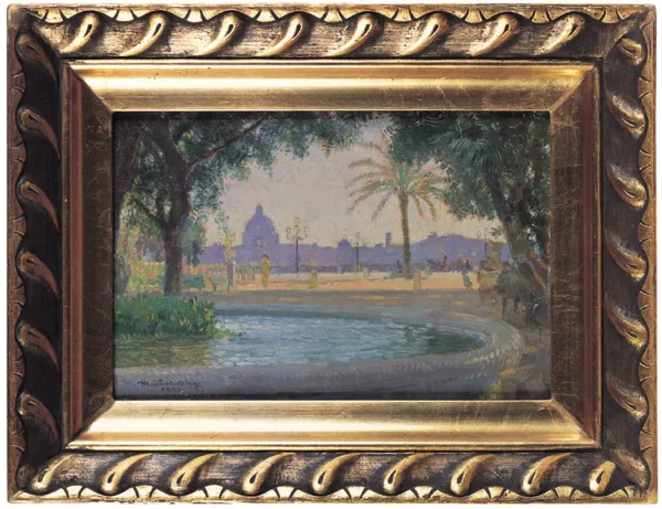 Max  Schlichting, WIDOK NA RZYM Z MONTE PINCIO, 1924