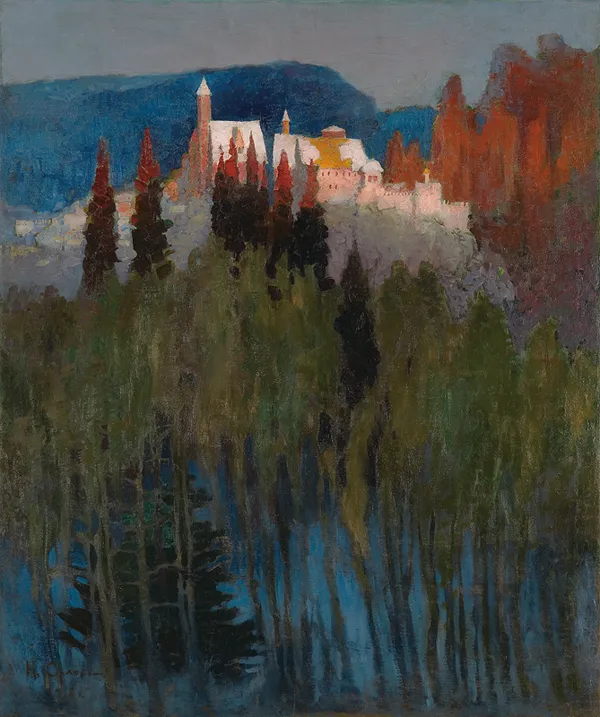 Nikołaj Wasiljewicz Orłow, BAŚNIOWY PEJZAŻ Z ZAMKIEM, 1918 