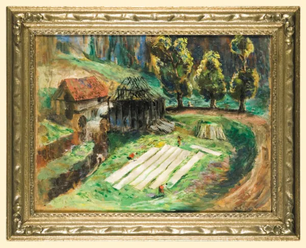 Aleksander  Jędrzejewski, Bielenie płótna, 1935