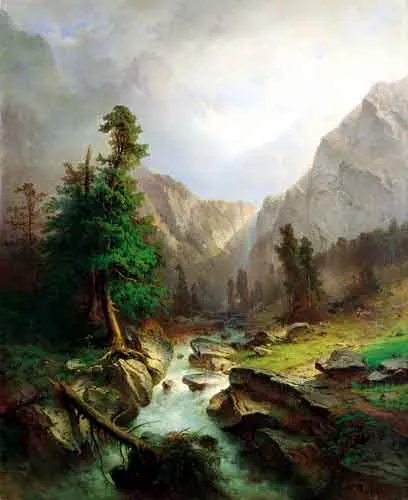 Anton Teichlein, Pejzaż z wodospadem