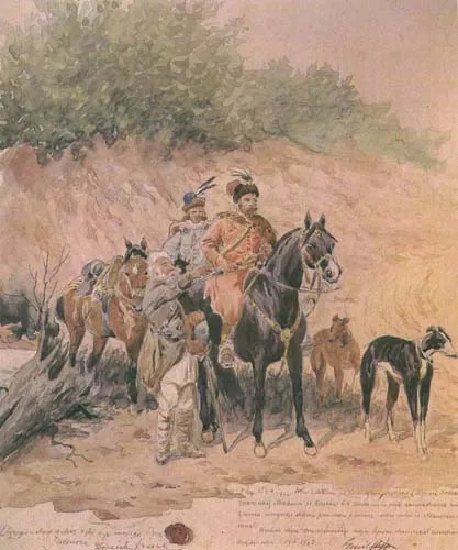 Juliusz Kossak, Na polowaniu