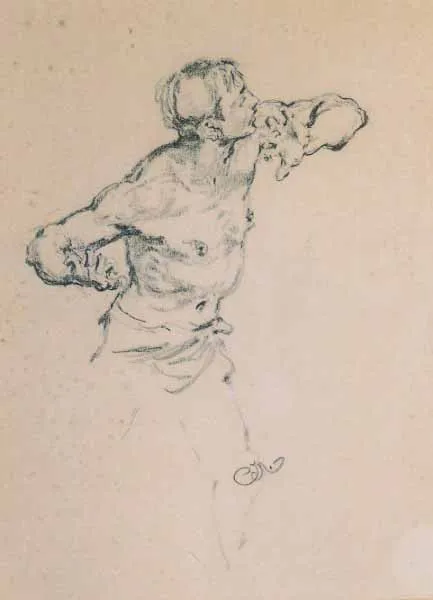 Jan Matejko, Szkic postaci młodzieńca do "Dziewica Orleańska"