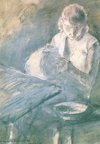 Leopold Gottlieb, Kobieta za stołem