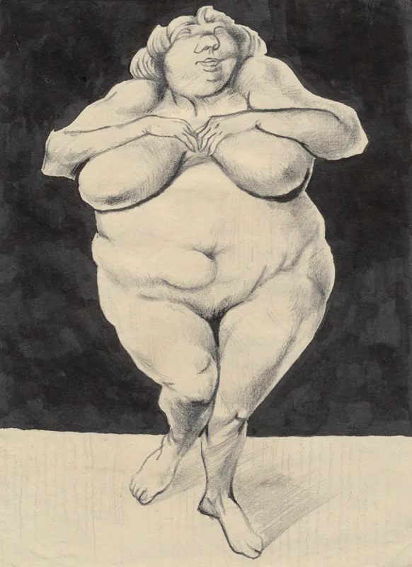 Adam Hoffmann, Akt karykaturalny, 1973