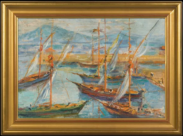 Józef Pankiewicz, ŁODZIE W PORCIE W SAINT-TROPEZ, 1908