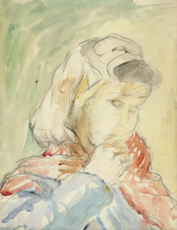 Henryk Gotlib, Portret żony artysty Janet, lata 40. [?]