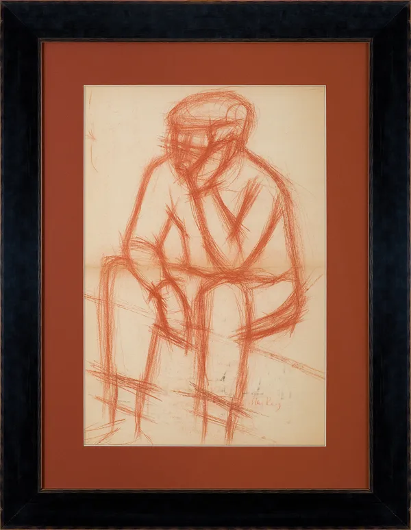 Zygmunt Menkes, STUDIUM POSTACI SIEDZĄCEGO MĘŻCZYZNY