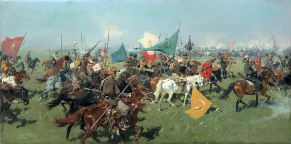 Józef Brandt, POWRÓT ZWYCIĘZCÓW. PO ZWYCIĘSTWIE. 1893