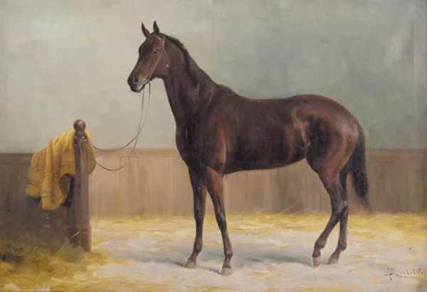 Kazimierz Józef Dunin-Markiewicz, KOŃ W STAJNI, przed 1900 