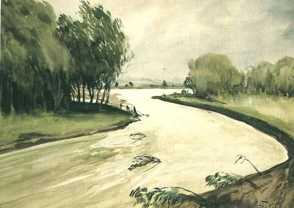 Julian Fałat, Wezbrana rzeka