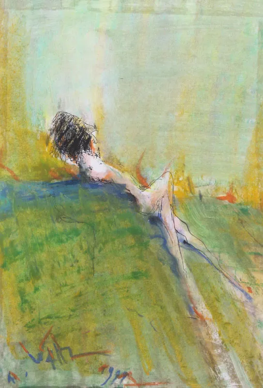 Alicja Wahl, Akt na trawie, 1999