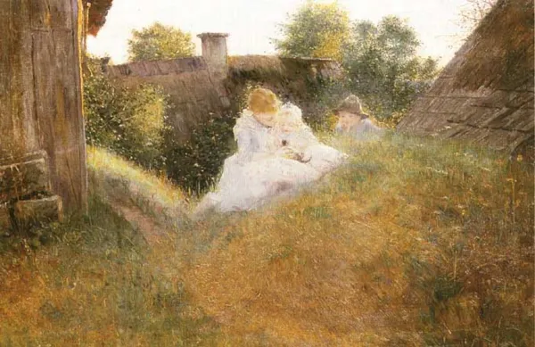 Robert Sterl, Rodzeństwo na wiejskim podwórku