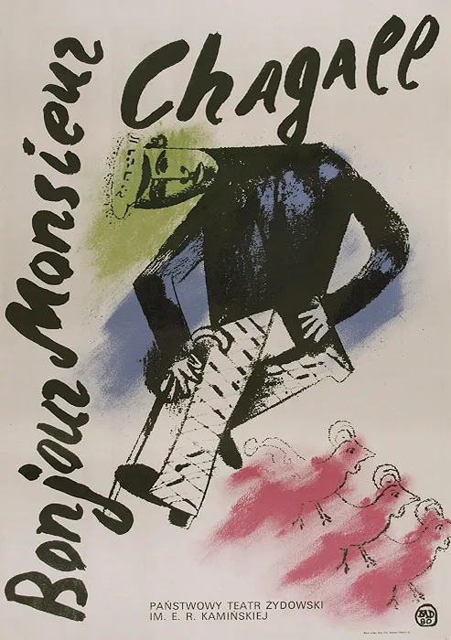 Daniel Mróz, Plakat„ Bonjour Monsieur Chagall”,198