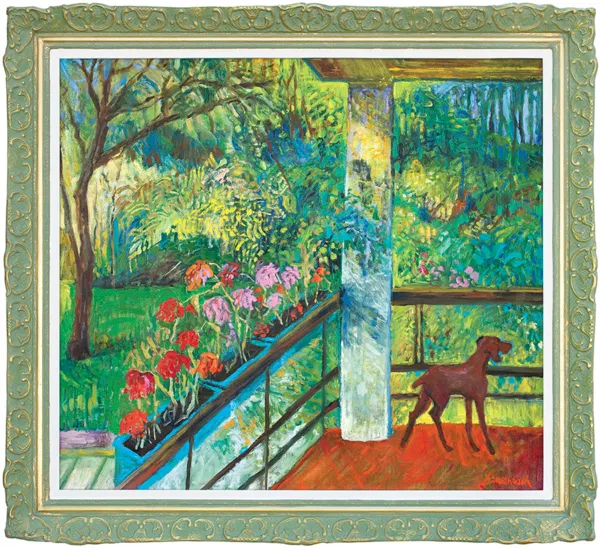 Jan Szancenbach, BALKON Z PELARGONIAMI, 1995