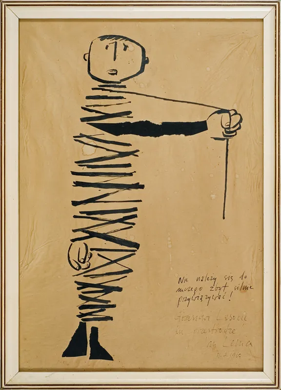 Jan Lenica, Rysunek satyryczny, ok. 1960