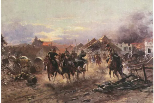 Leonard Wintorowski (Winterowski), Pogoń ułanów za Kozakami