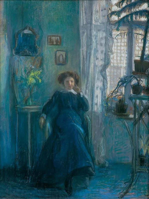 Artur Markowicz, PORTRET DAMY WE WNĘTRZU, 1910