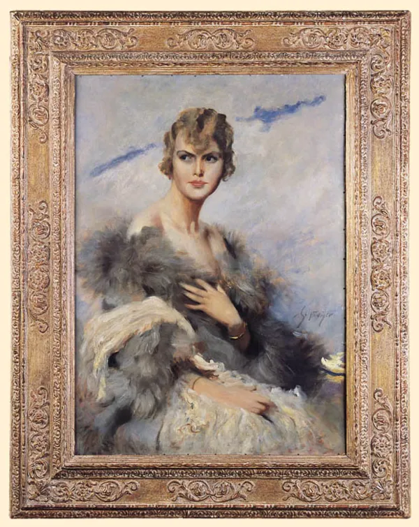 Leopold Schmutzler, PORTRET DAMY, ok. 1930