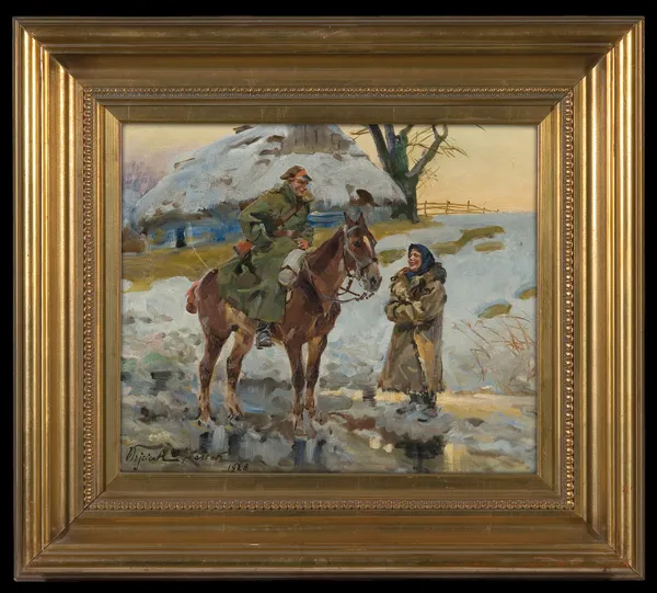 Wojciech Kossak, UŁAN I DZIEWCZYNA. PYTANIE O DROGĘ, 1928