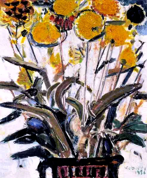 Aleksander Kobzdej, Kwiaty, 1956