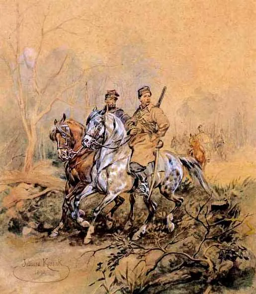 Juliusz Kossak, Oddział powstańczy