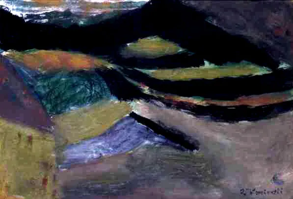 Piotr Potworowski, Pejzaż z Niedzicy, ok. 1958