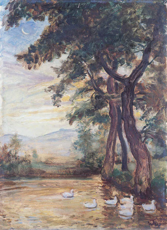 Wojciech Weiss, NA JEZIORZE, ok. 1920