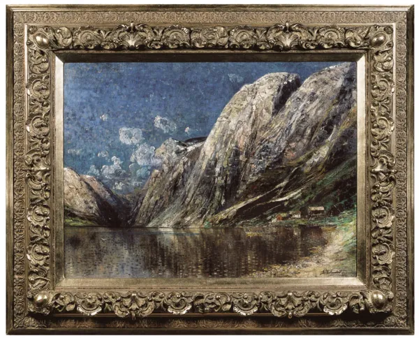 J. Holmsted, Pejzaż znad norweskich fiordów