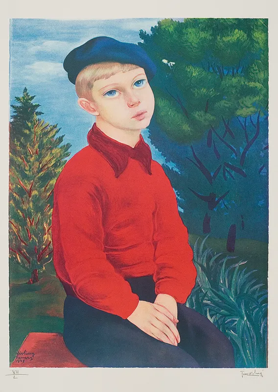Mojżesz Kisling, Portret chłopca w granatowym berecie