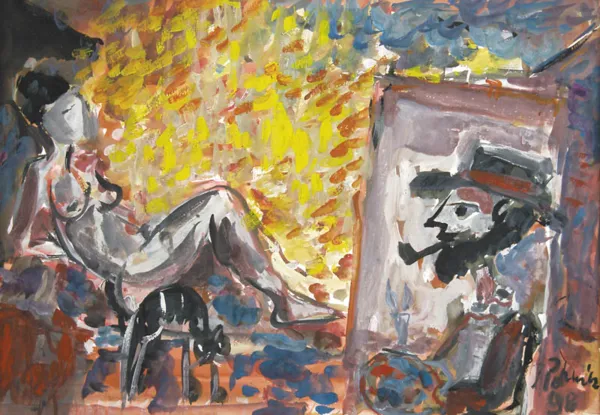 Jerzy Piotrowicz, MALARZ I MODELKA, 1998