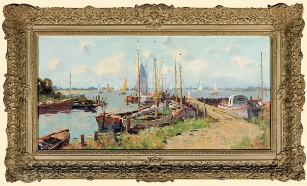 Teunis Ooms, PRZYSTAŃ W ZATOCE, ok. 1950