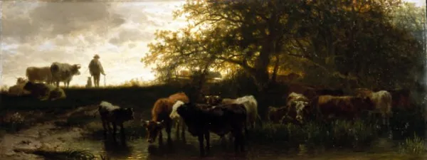 Johan Friedrich Voltz, U wodopoju, 1870