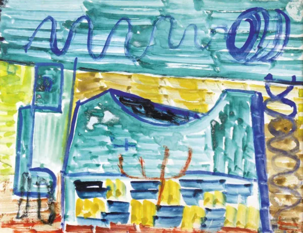 Jonasz Stern, Kompozycja w zieleniach, ok. 1950