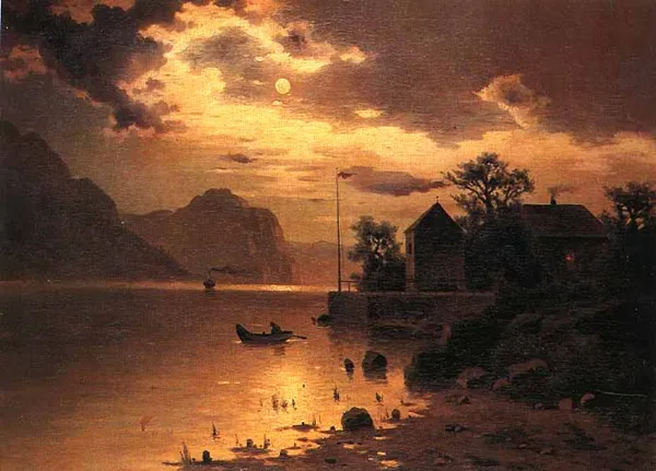 Fritz Chwala, Krajobraz nocny z jeziorem